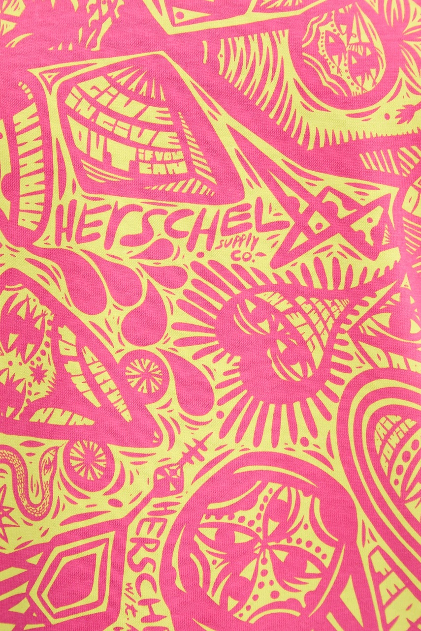 Βαμβακερό μπλουζάκι Herschel χρώμα: μπεζ, 50546-05977 φωτογραφία