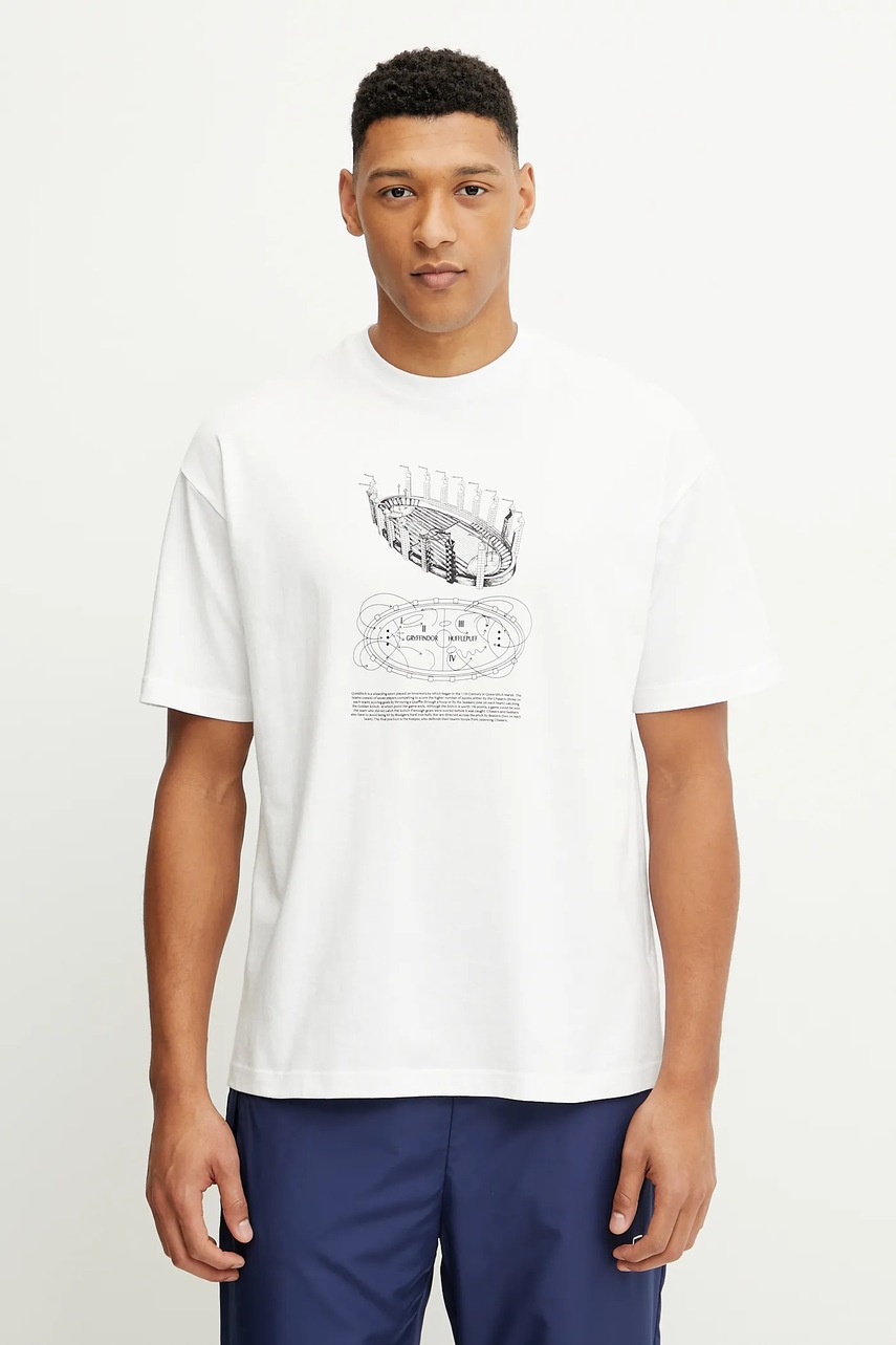 Хлопковая футболка Puma PUMA x HARRY POTTER цвет белый с принтом 630092