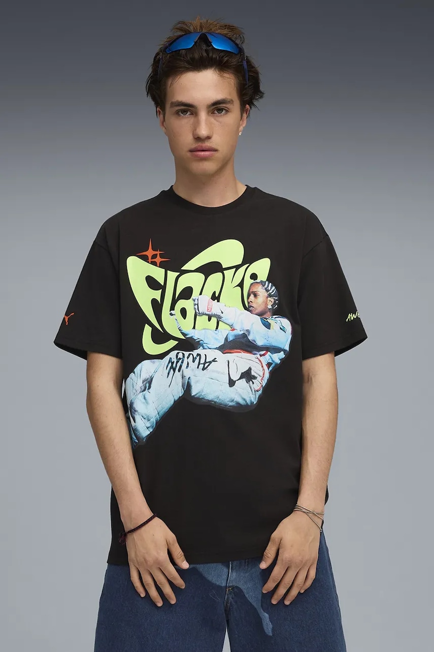Puma tricou PUMA x A$AP ROCKY culoarea negru, cu imprimeu, 633389