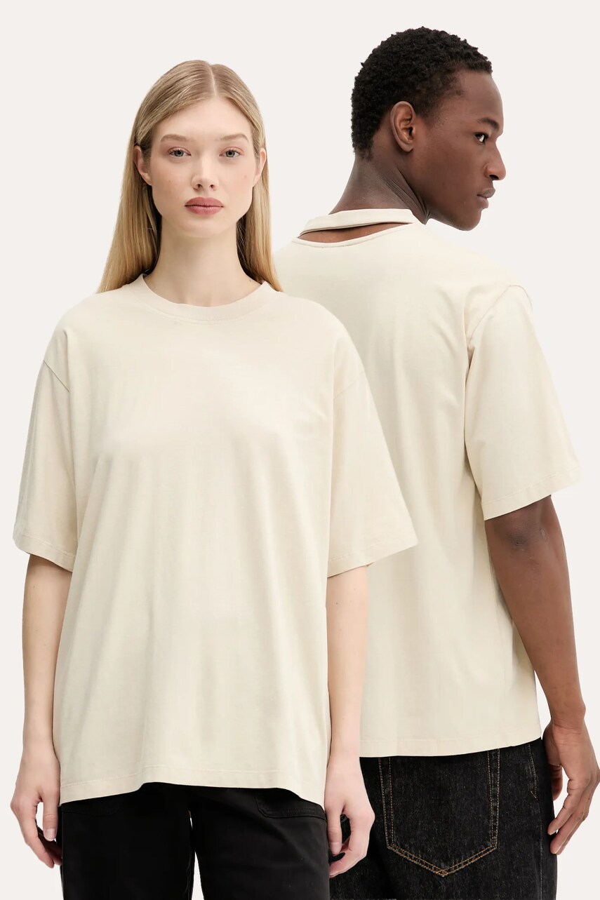 CAMPERLAB tricou culoarea bej, uni, AU00035.003