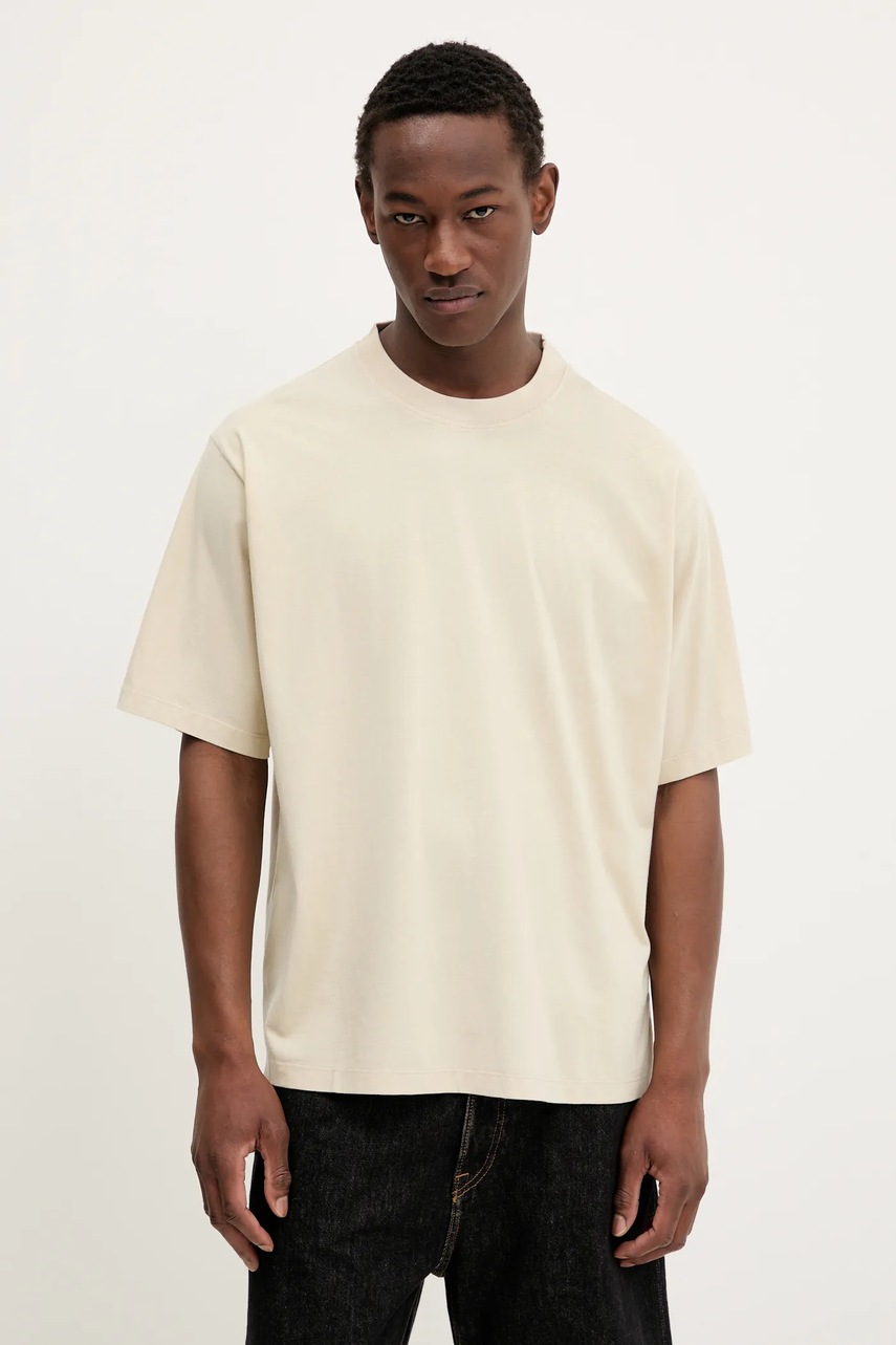 CAMPERLAB tricou culoarea bej, uni, AU00035.003