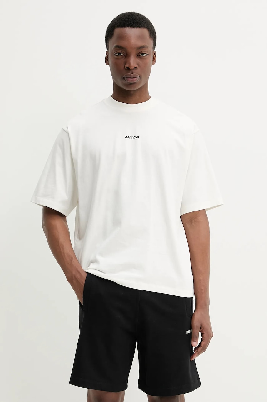Barrow tricou din bumbac culoarea alb, cu imprimeu, S5BWUATH010