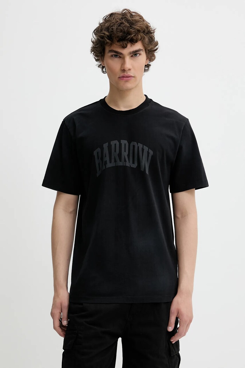 Barrow tricou din bumbac culoarea negru, cu imprimeu, S5BWUATH045
