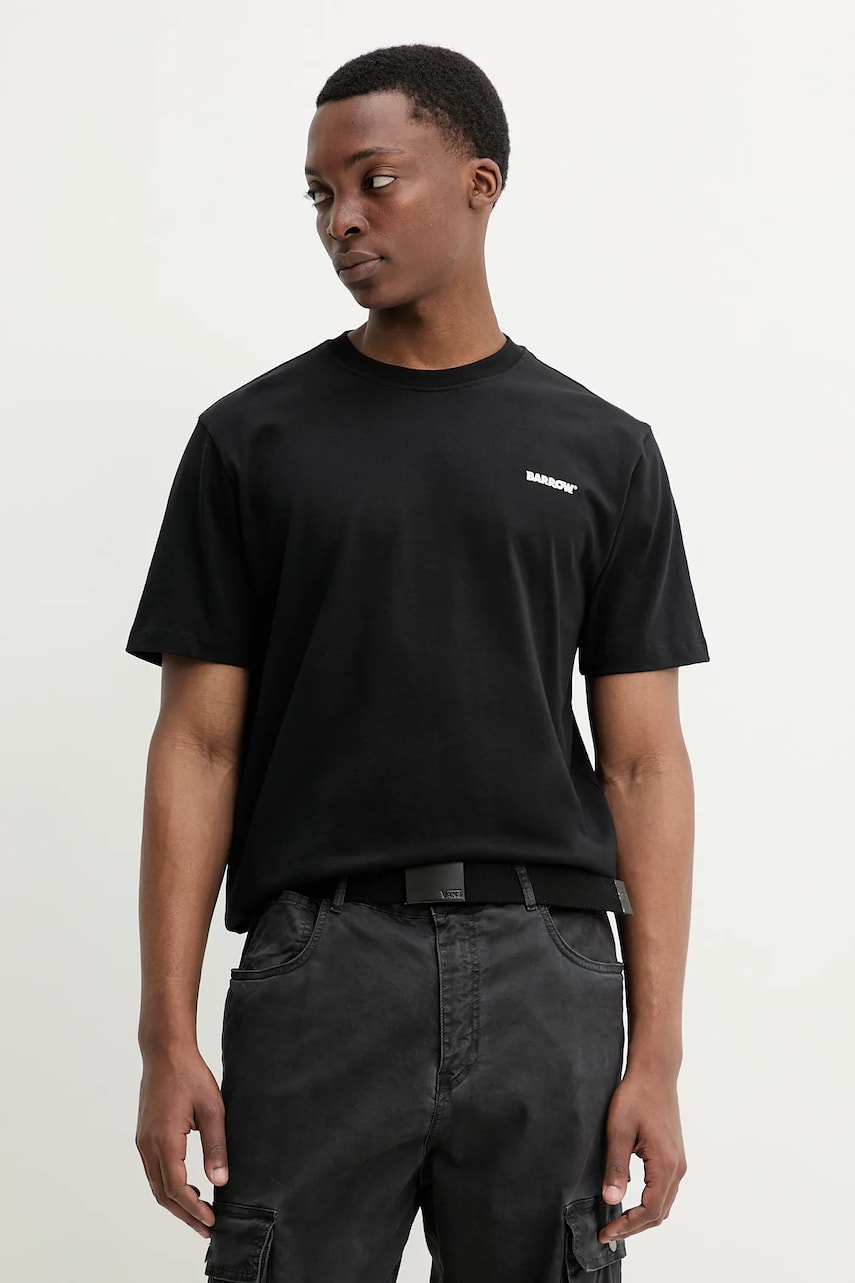 Barrow tricou din bumbac culoarea negru, cu imprimeu, S5BWUATH084
