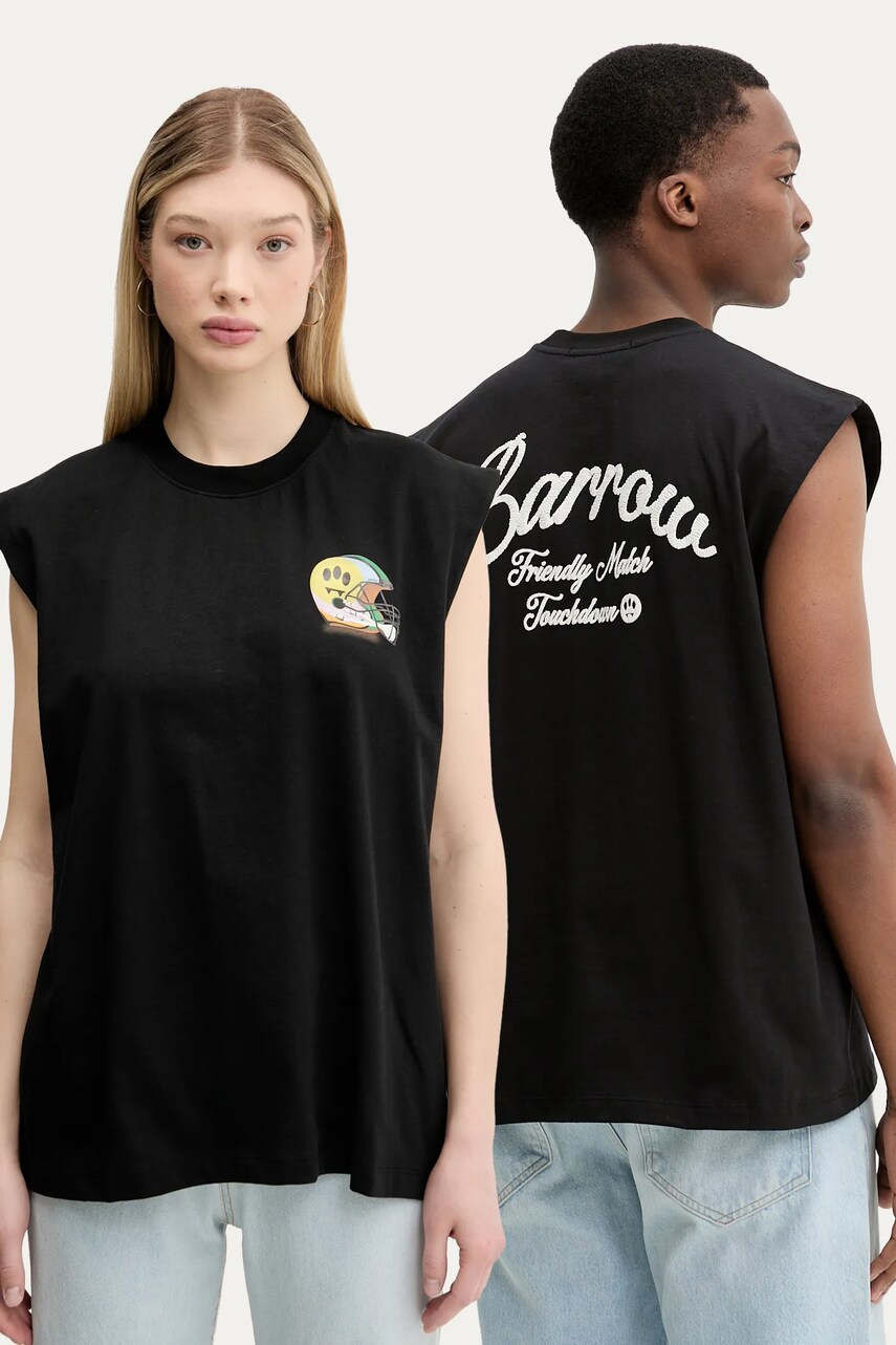 Barrow tricou din bumbac culoarea negru, S5BWUATH144
