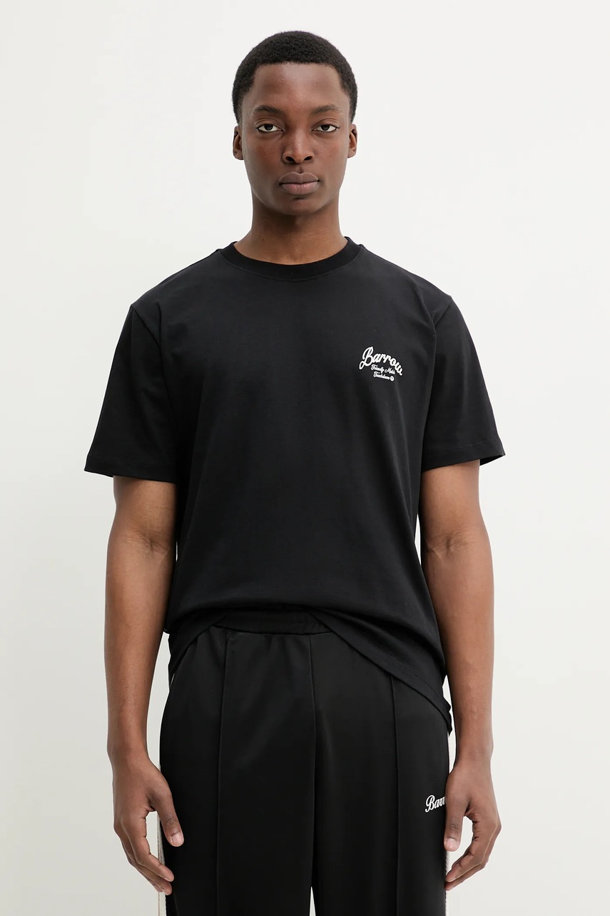 Barrow tricou din bumbac culoarea negru, cu imprimeu, S5BWUATH145