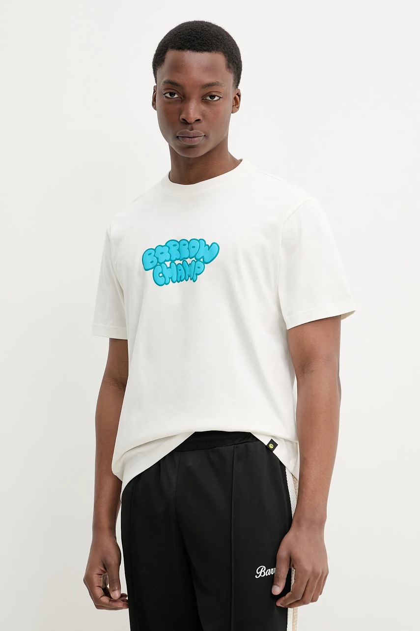 Barrow tricou din bumbac culoarea alb, cu imprimeu, S5BWUATH148
