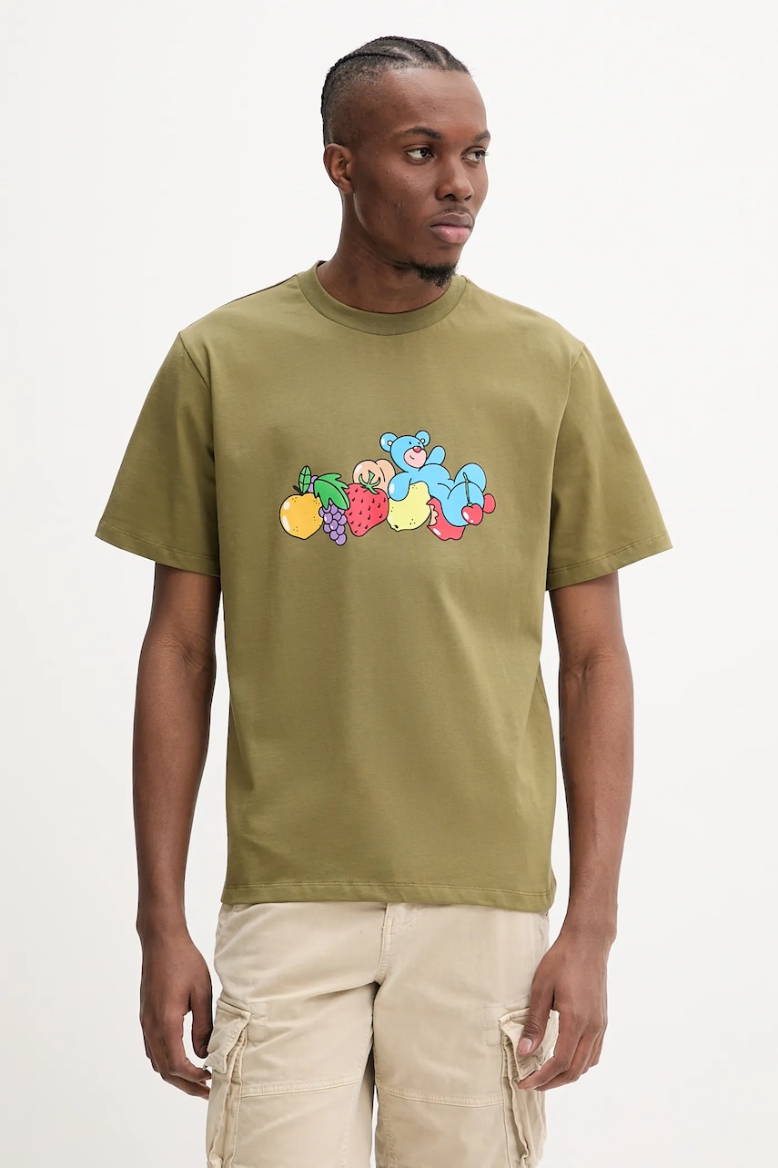 Inbetweeners tricou din bumbac culoarea verde, cu imprimeu, S5TWUATH035 Inbetweeners tricou din bumbac culoarea verde, cu imprimeu, S5TWUATH035