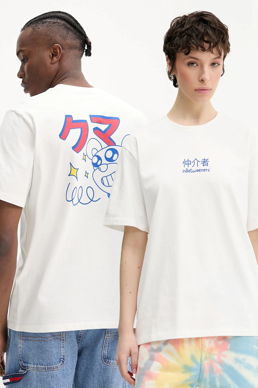 Inbetweeners tricou din bumbac culoarea bej, cu imprimeu, S5TWUATH036