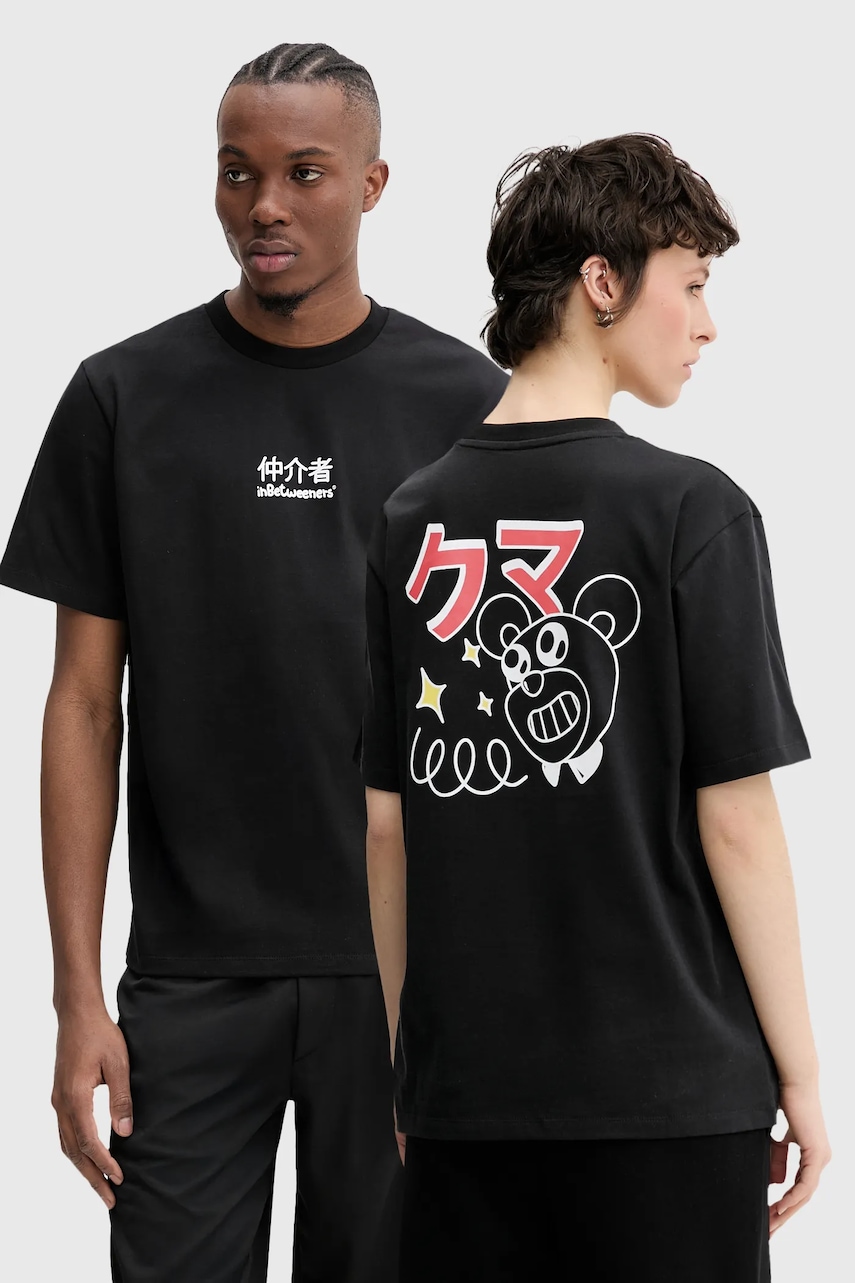 Inbetweeners tricou din bumbac culoarea negru, cu imprimeu, S5TWUATH036