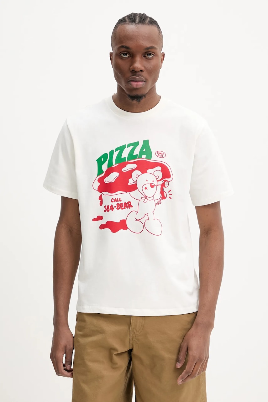 Inbetweeners tricou din bumbac culoarea bej, cu imprimeu, S5TWUATH041 Inbetweeners tricou din bumbac culoarea bej, cu imprimeu, S5TWUATH041