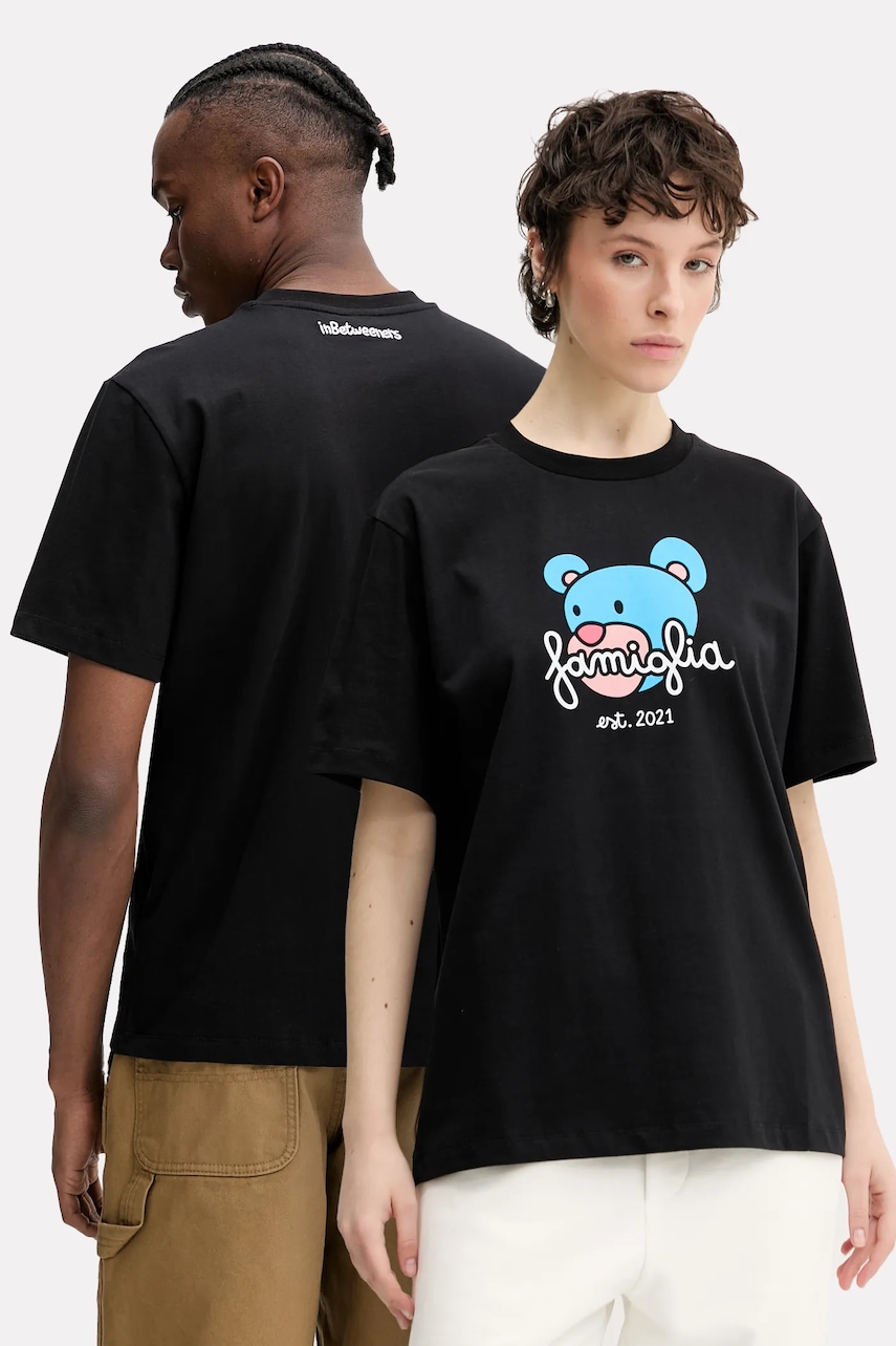 Inbetweeners tricou din bumbac culoarea negru, cu imprimeu, S5TWUATH043