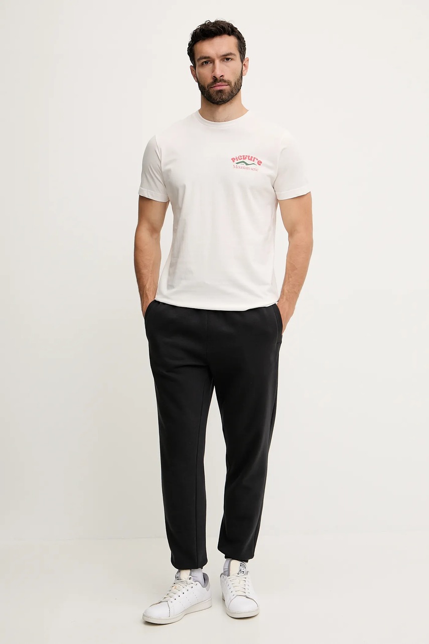 Βαμβακερό μπλουζάκι Picture D&S Bardenas χρώμα: μπεζ, MTS1242 φωτογραφία