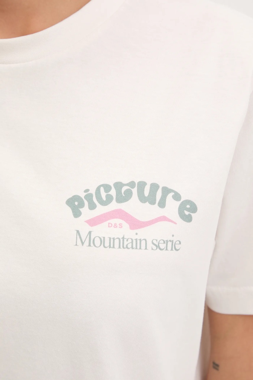 Βαμβακερό μπλουζάκι Picture D&S Catlins χρώμα: μπεζ, MTS1263 φωτογραφία