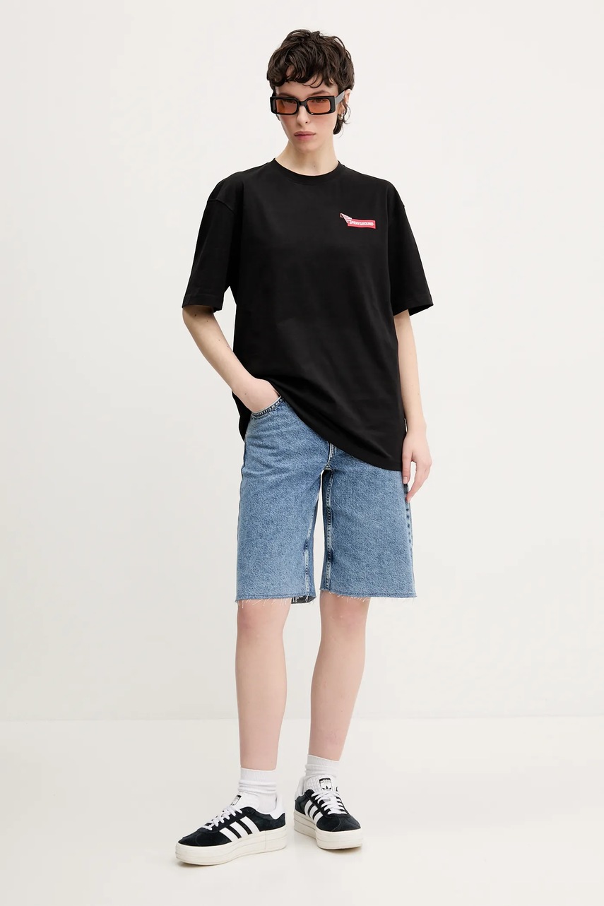 Хлопковая футболка Sprayground цвет чёрный с принтом SP15012BLK