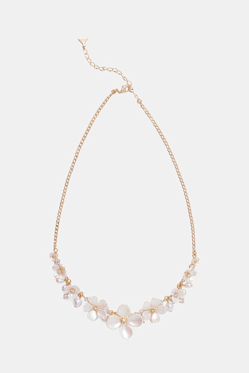 Aldo κολιέ γυναικείο μεταλλικό με ζιργκόν ROSALLY ROSALLY.102 χρυσαφί ONE SIZE