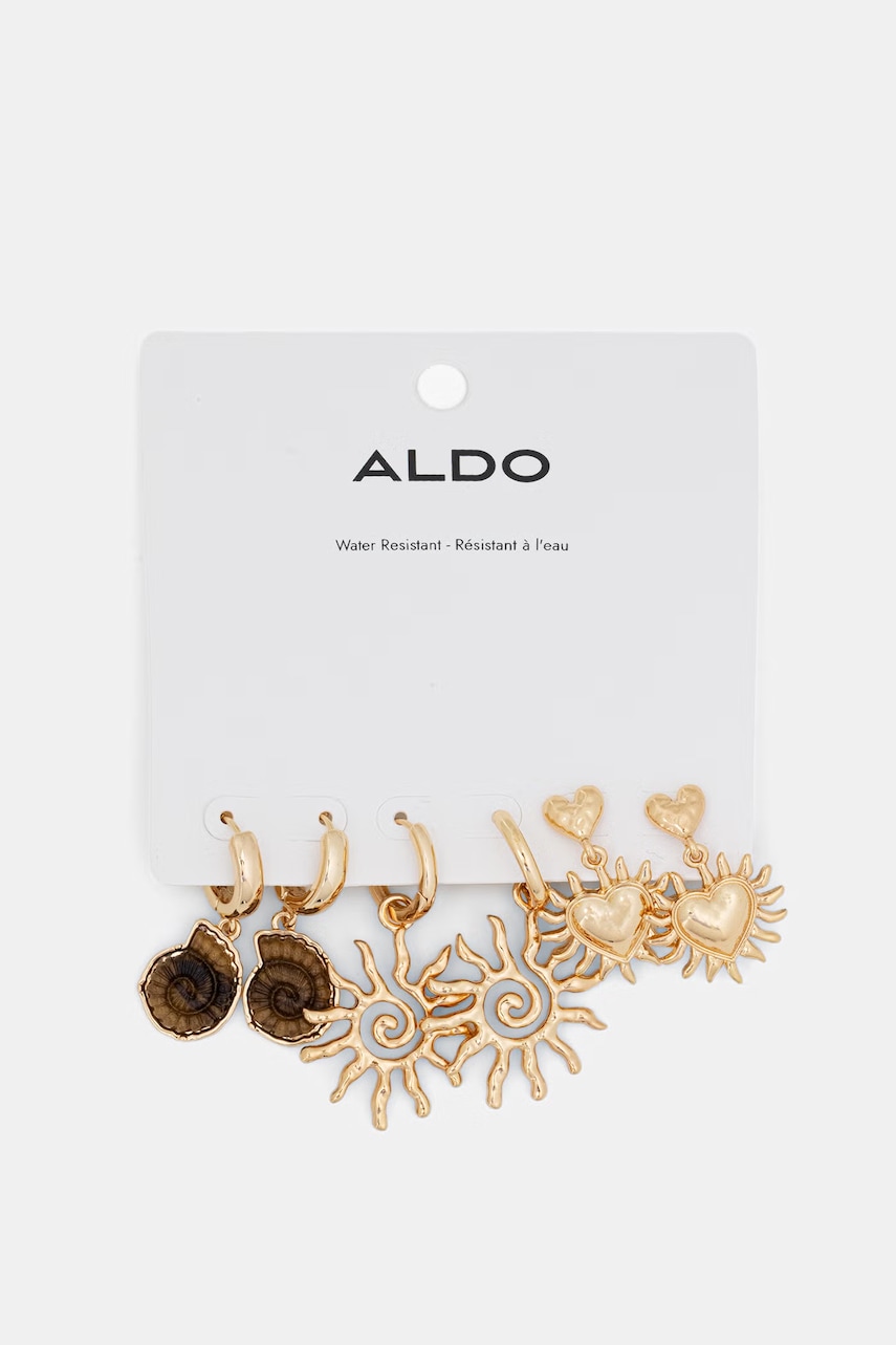 Aldo σετ σκουλαρίκια γυναικεία μεταλλικά LUVSHELL 3-pack