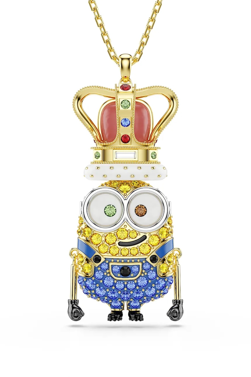 Swarovski colier cu pandantiv pentru femei placat cu aur cu cristal Swarovski MINIONS