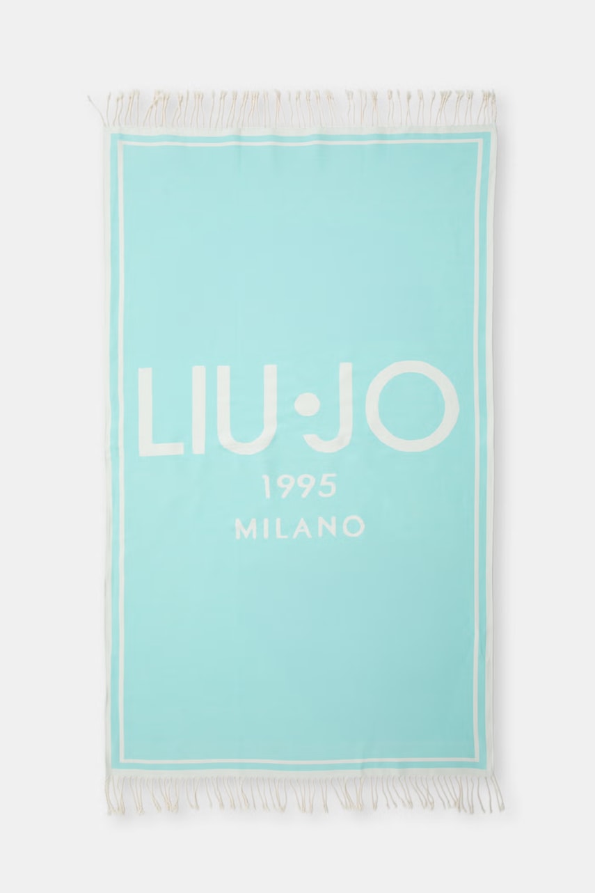 Liu Jo ręcznik plażowy bawełniany turkusowy VA6204 T9432