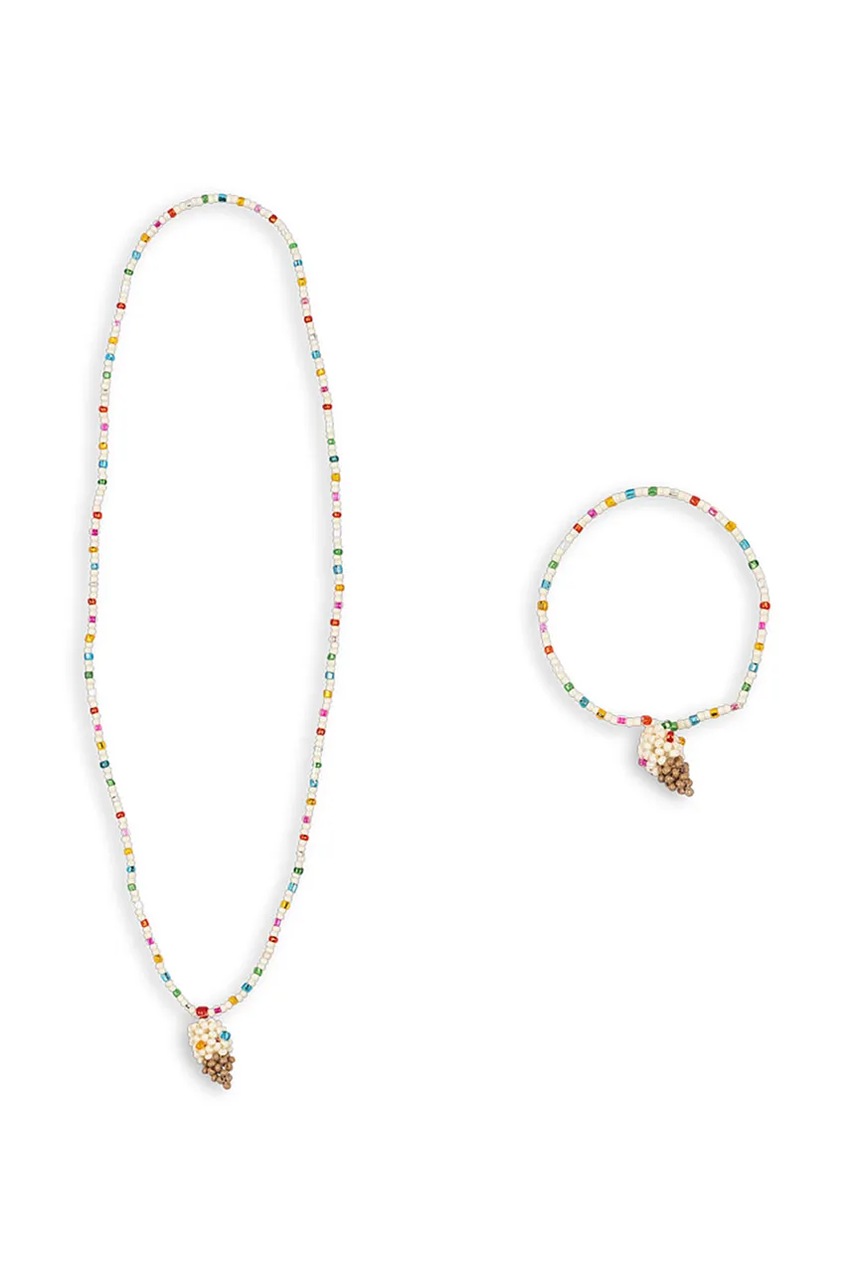 Κολιέ και παιδικό βραχιόλι Konges Sløjd ICE CREAM NECKLACE AND BRACELET SET φωτογραφία