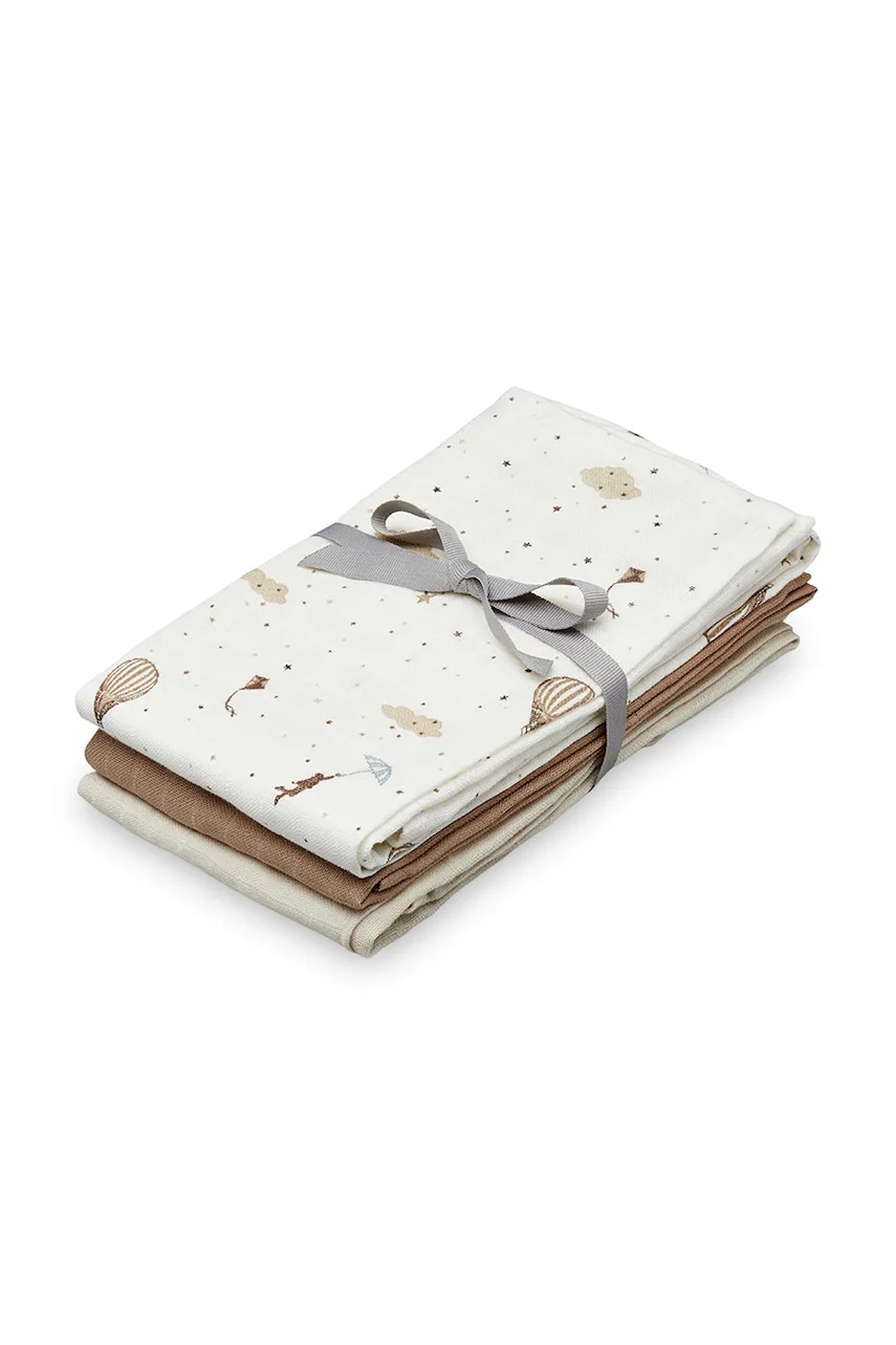 Cam Cam Copenhagen πάνα παιδικά βαμβακερά Dreamland, Camel, Light Sand 3-pack