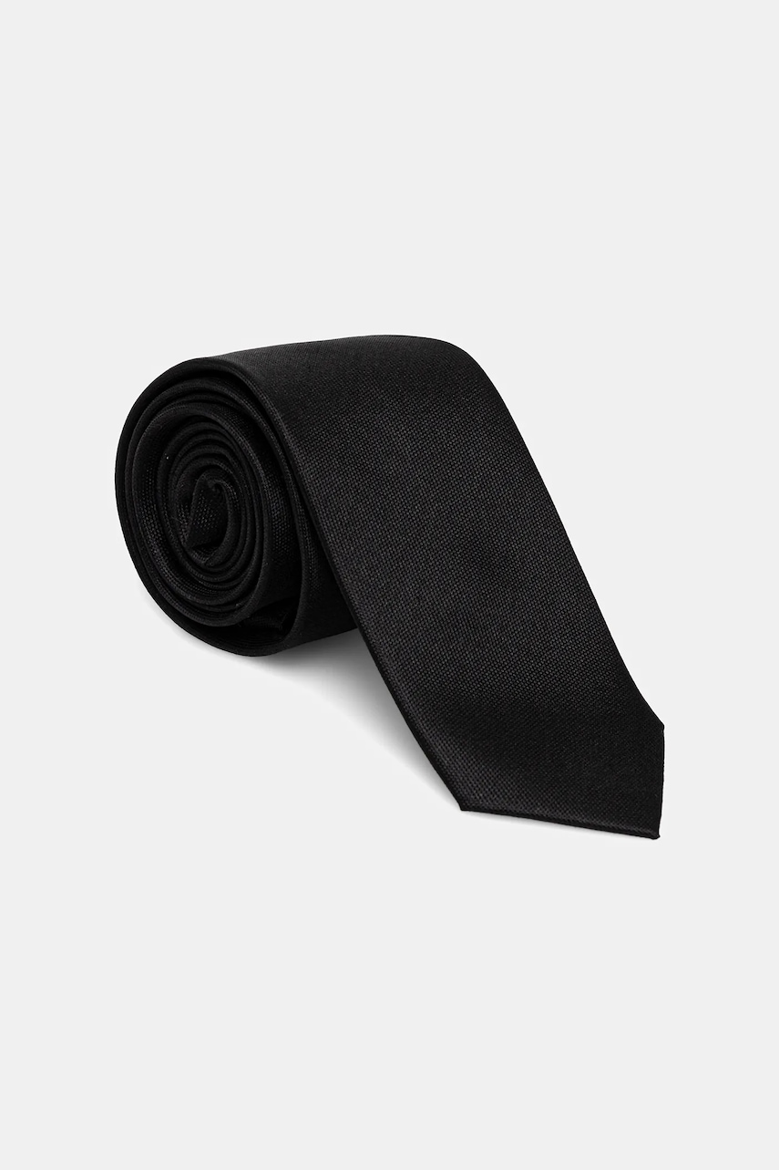 Hedvábná kravata Karl Lagerfeld černá barva, 561160.805100