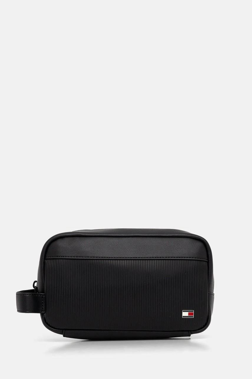 Levně Kosmetická taška Tommy Hilfiger černá barva, AM0AM13949