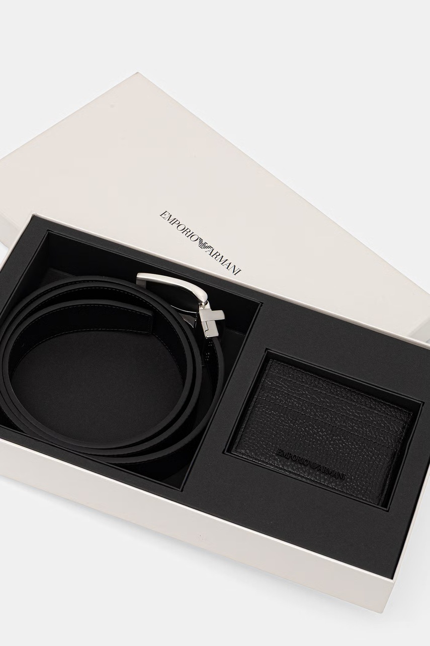 Pouzdro na karty a kožený pásek Emporio Armani (obrázek 7)