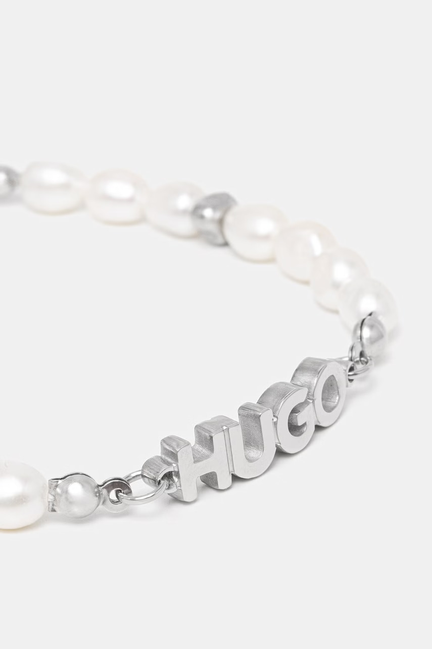 HUGO náramok pánsky perleťový E-SHELLBEADS2-BRA