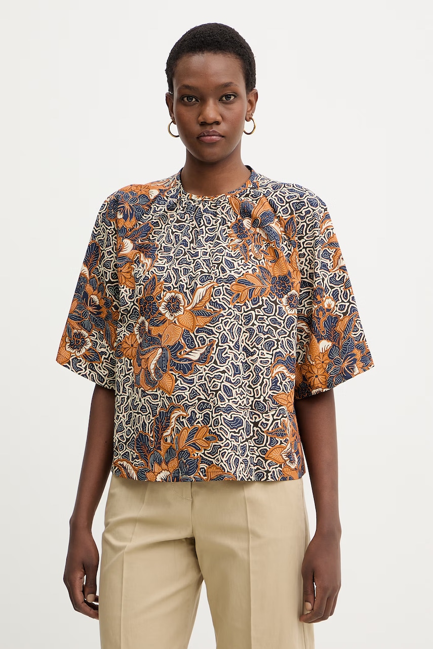 Weekend Max Mara bluză din bumbac QUAGLIA