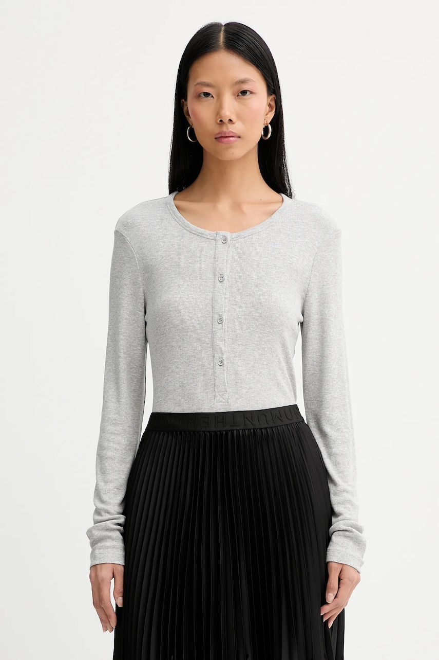 MUNTHE longsleeve GRACE culoarea gri, 247112324769