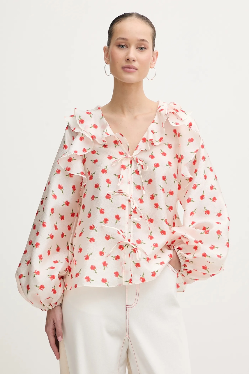 Stine Goya cămașă culoarea bej, regular, SG-PS26-T125-2067