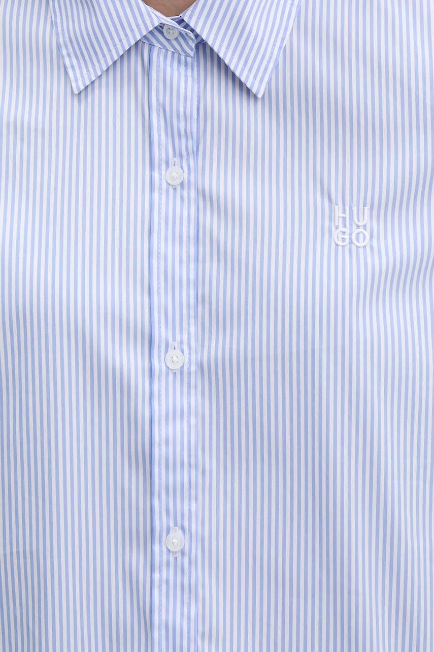 HUGO košeľa dámska s bavlnou The Essential Shirt