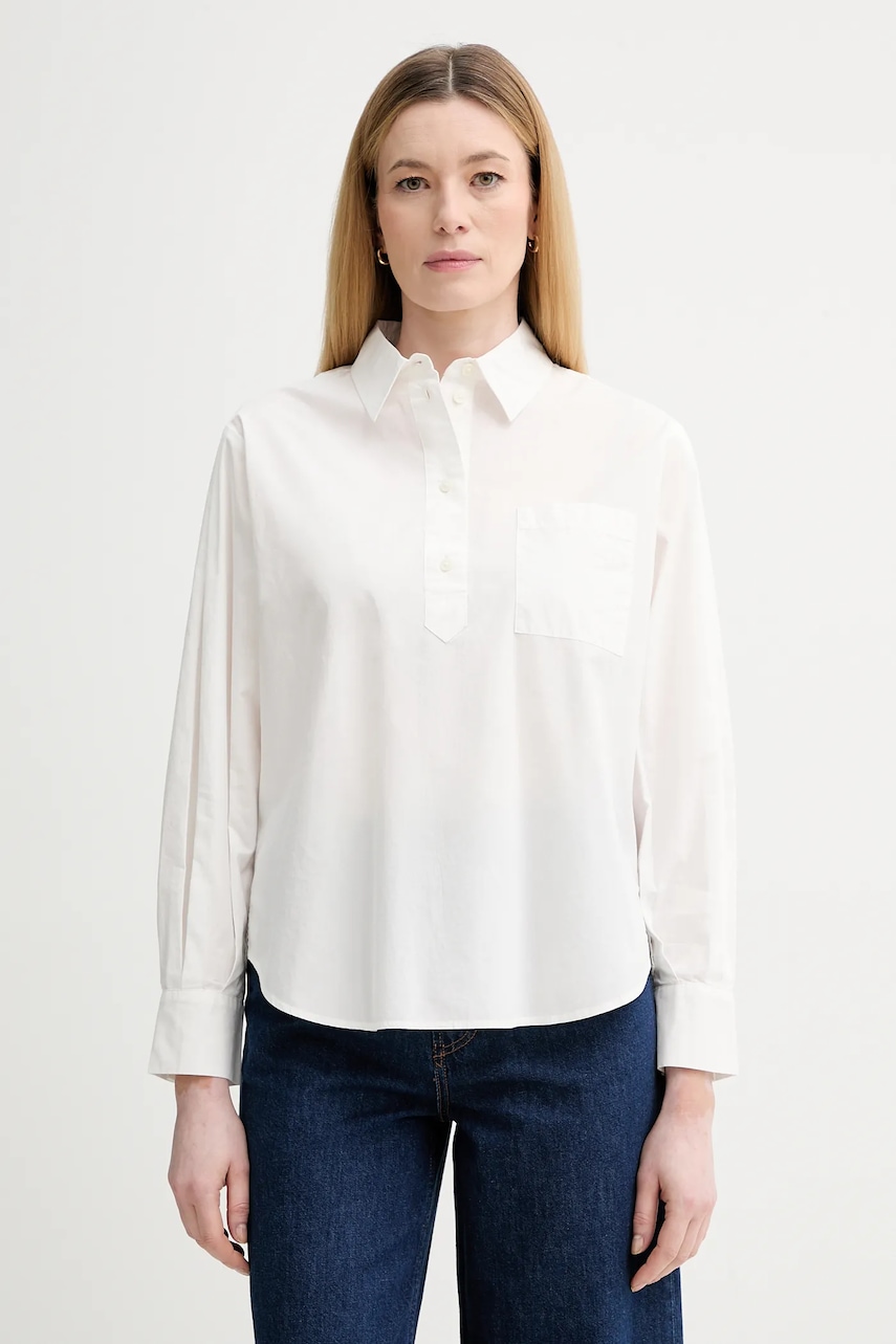 Marc O'Polo bluză din bumbac culoarea bej, uni, 5000007470