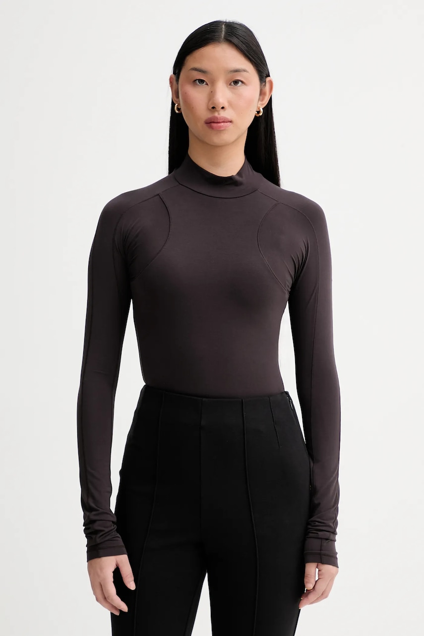 G-Star longsleeve culoarea maro, cu turtleneck, D27965-E299