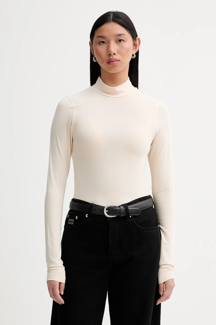 G-Star longsleeve culoarea bej, cu turtleneck, D27968-E299