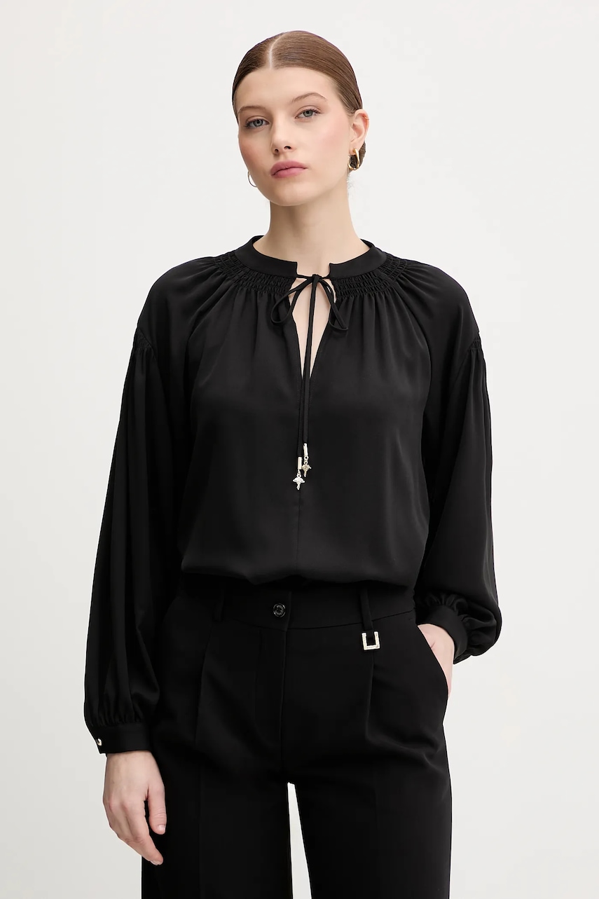 Joop! bluză culoarea negru, uni, 30100470