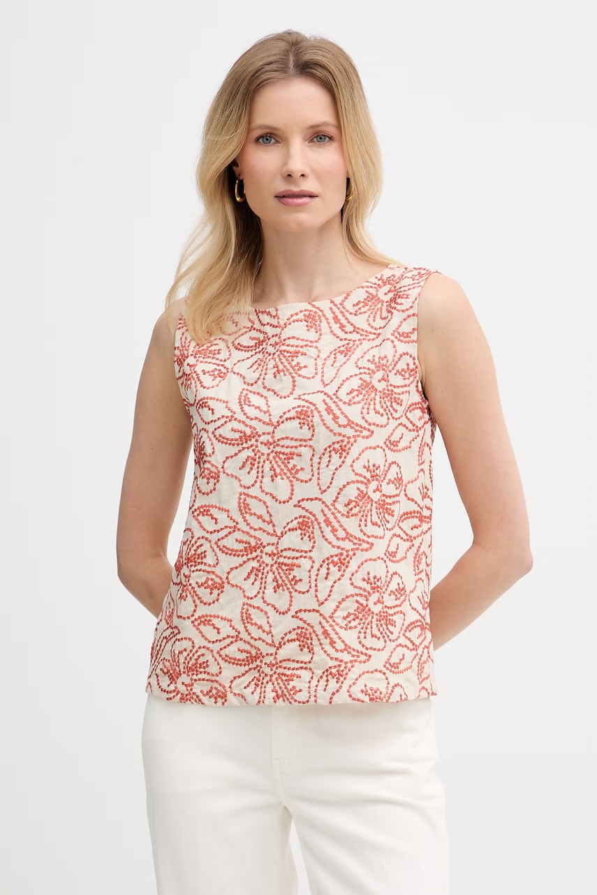 Marella bluză cu bretele pentru femei, cu bumbac Emme by Marella