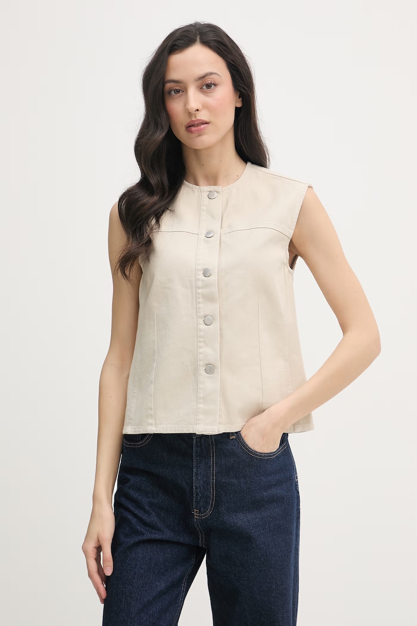 Barbour vestă cu un singur rând de nasturi pentru femei, din bumbac Daya