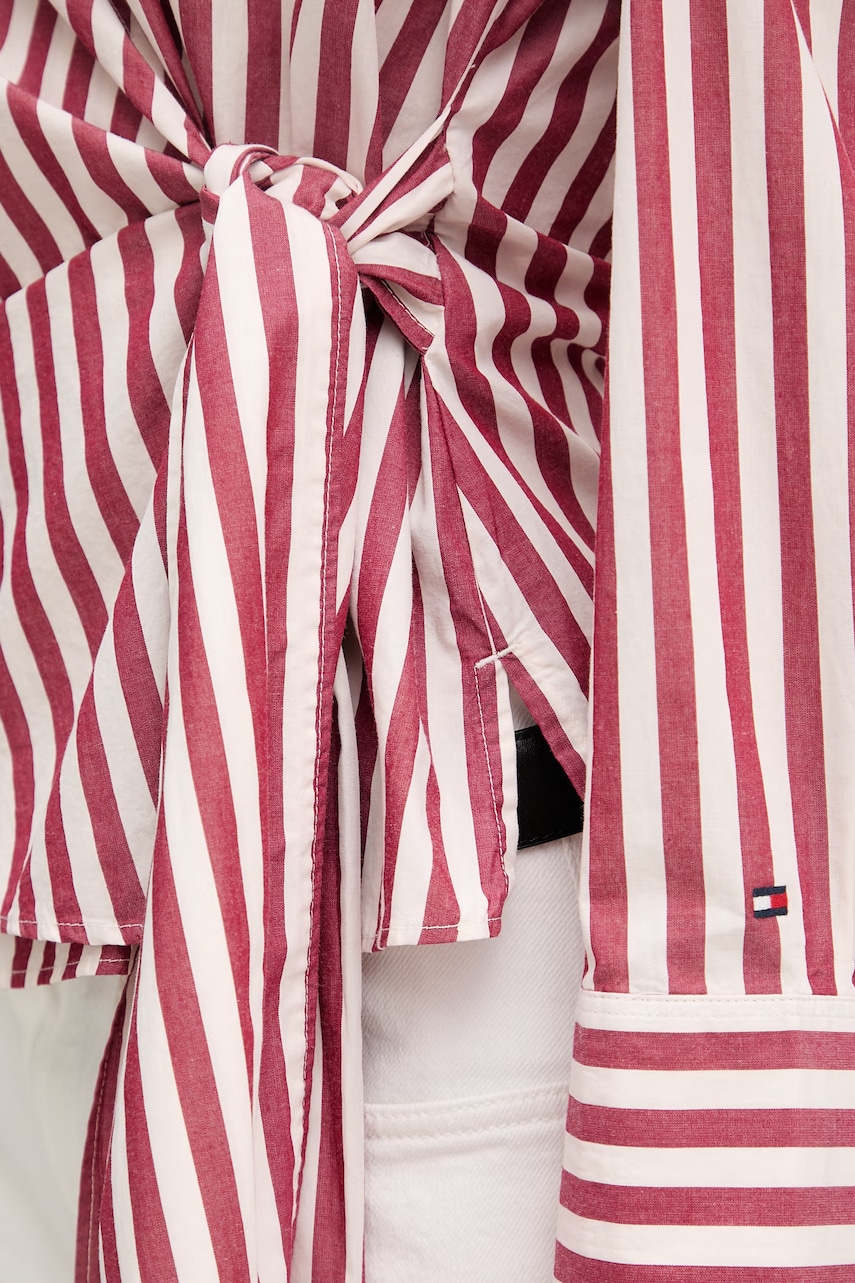 Tommy Hilfiger zavinovacia blúzka dámska bavlnená