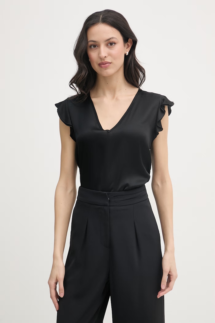 Gaudi bluză cu volane pentru femei, din vâscoză