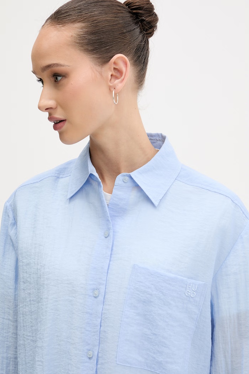 HUGO košile dámská z viskózy (obrázek 4)