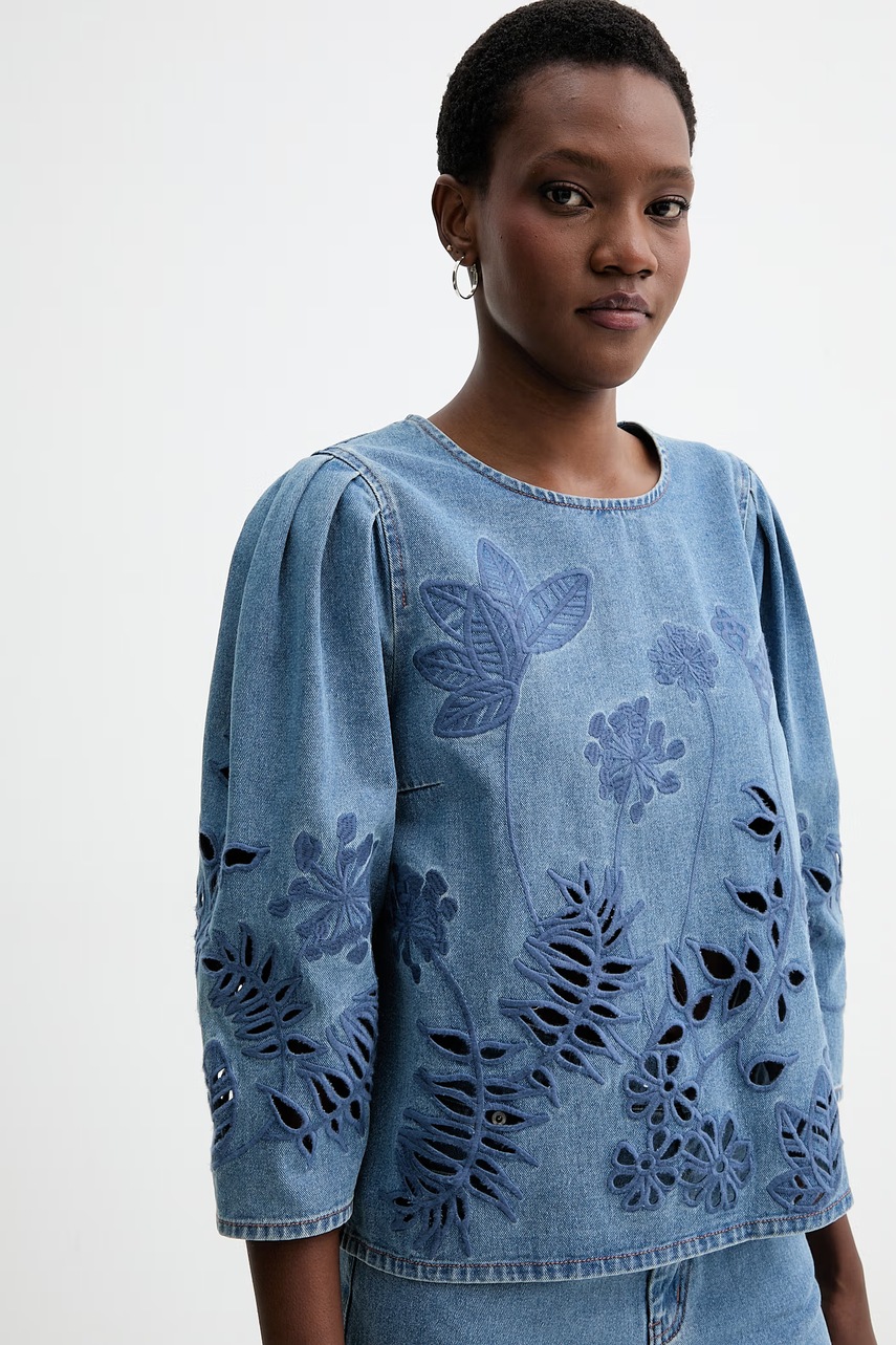 Bavlněná halenka MUNTHE BRAMBLE (obrázek 4)