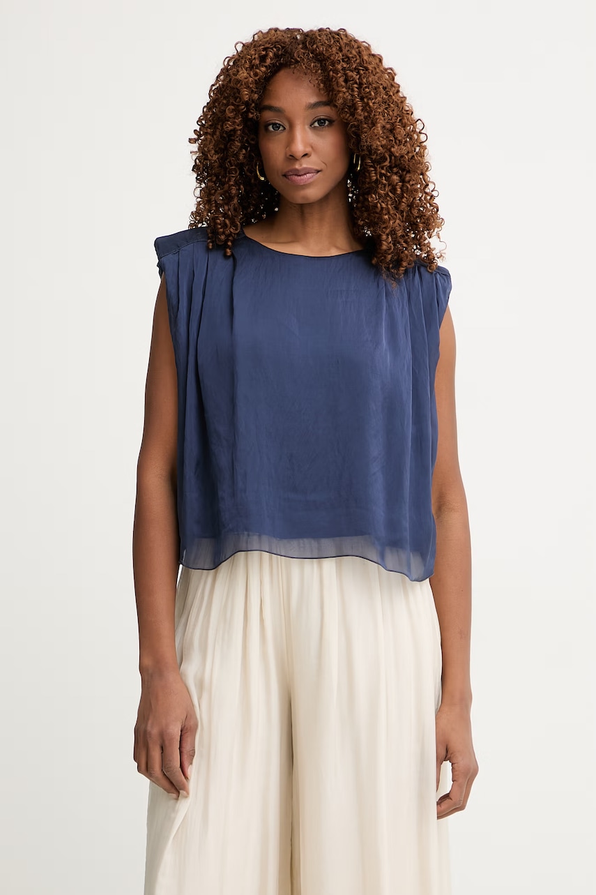 Haveone top pentru femei, cu amestec de mătase