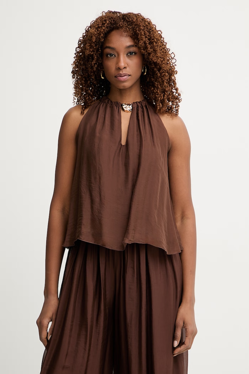 Haveone top pentru femei, cu amestec de mătase