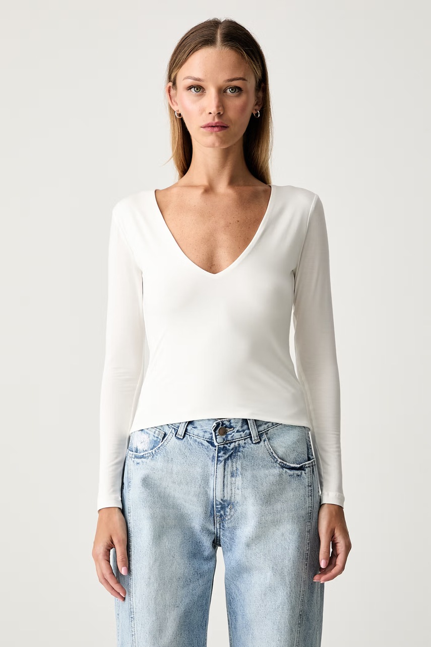 Le Privé bluza za žene s modalom ODILE TOP BLANC