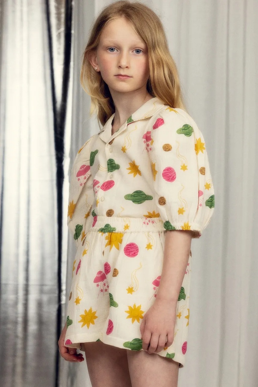 Dětská bavlněná halenka Mini Rodini Space (obrázek 5)