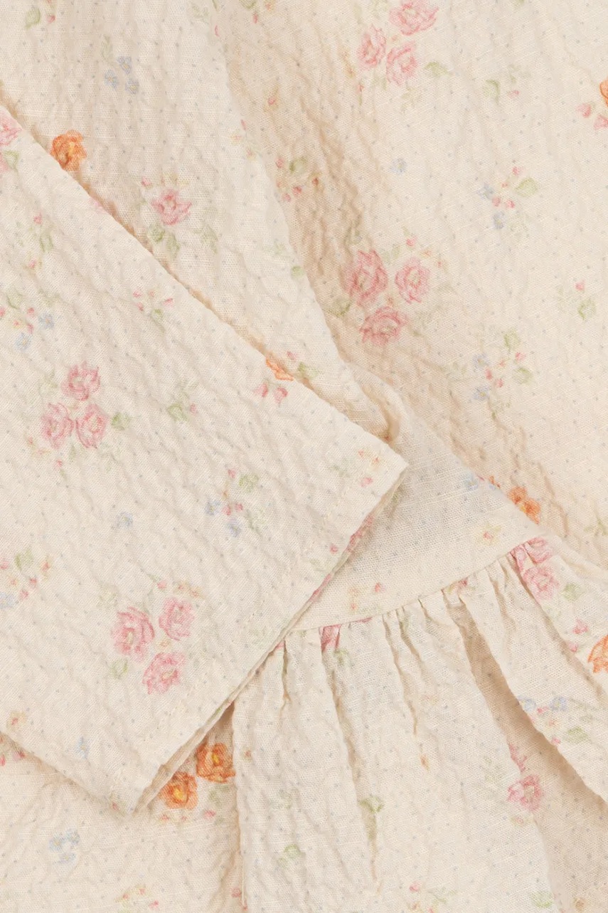 Konges Sløjd blúzka s volánom detská bavlnená s elastanom ELIN BOW BLOUSE GOTS