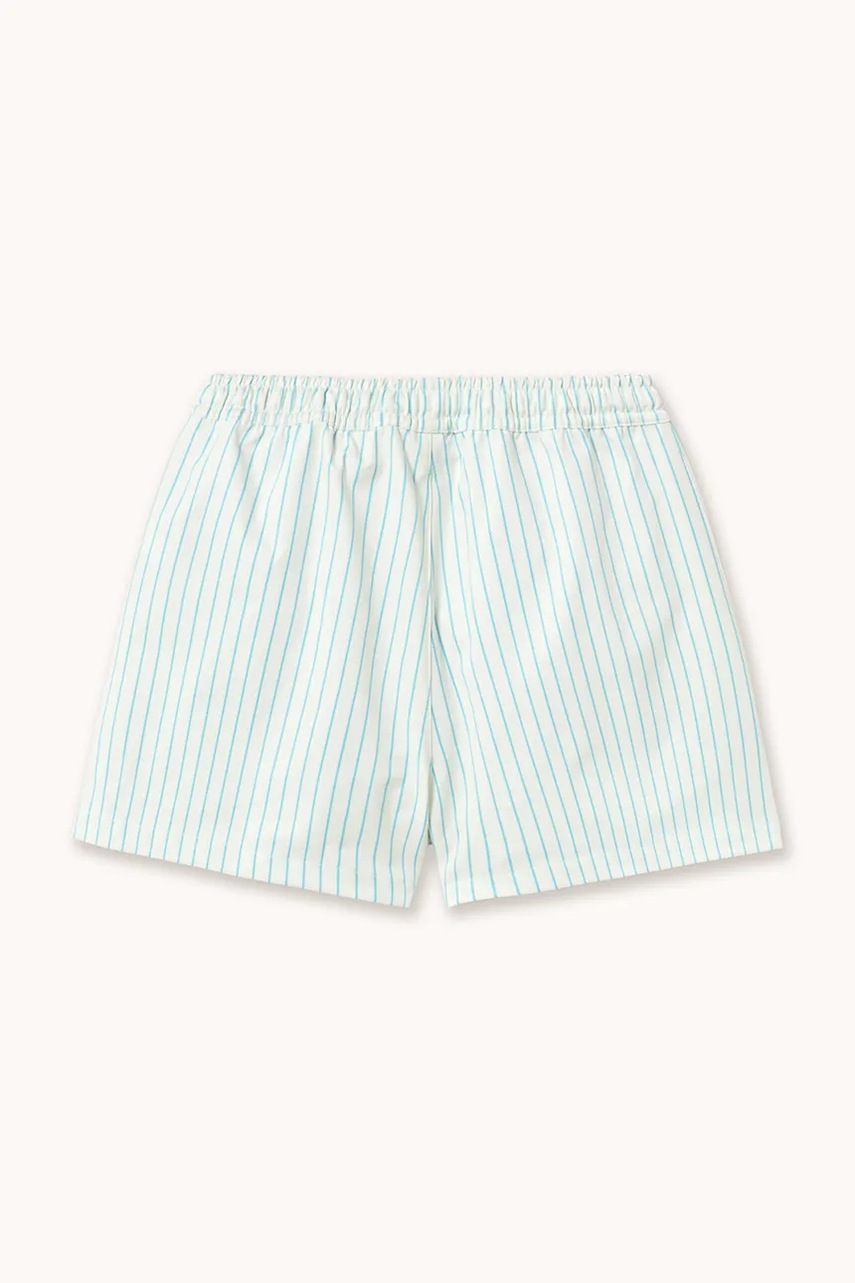 Detské plavkové šortky Tinycottons CYAN FINE STRIPES TRUNKS