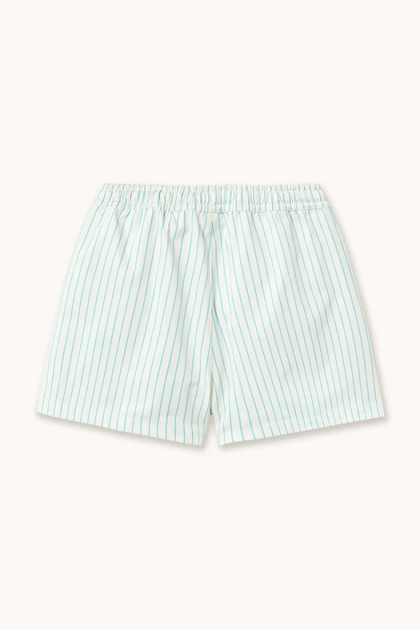 Detské plavkové šortky Tinycottons CYAN FINE STRIPES TRUNKS
